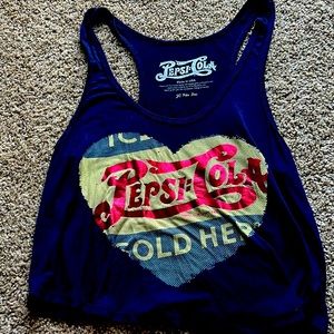 navy blue tank top, size medium, brand is pepsi-cola